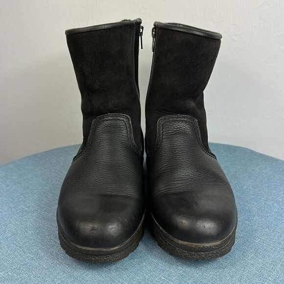 Tecnica Black Comfort Winter Leather Suede Zip Up Boots Size 11